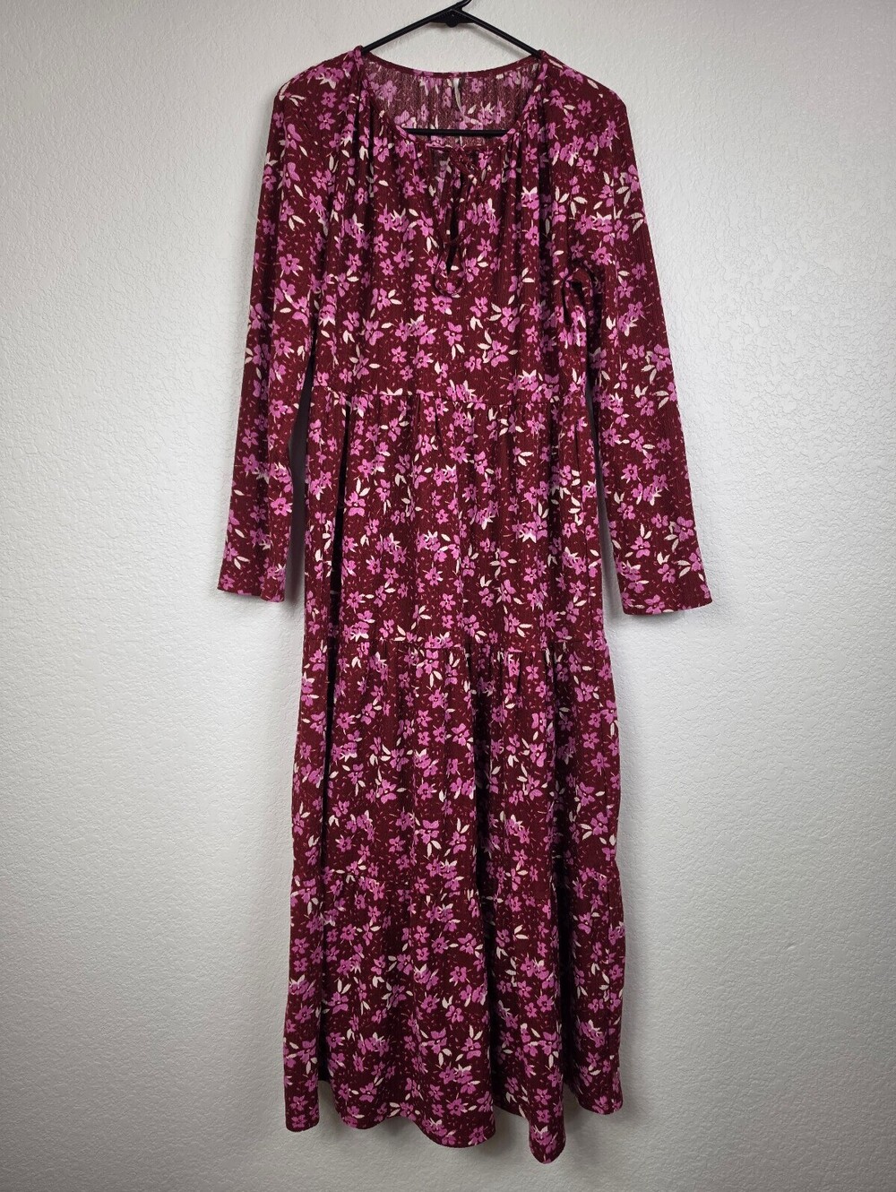 Free People Floral Long Sleeve Maxi Dress L